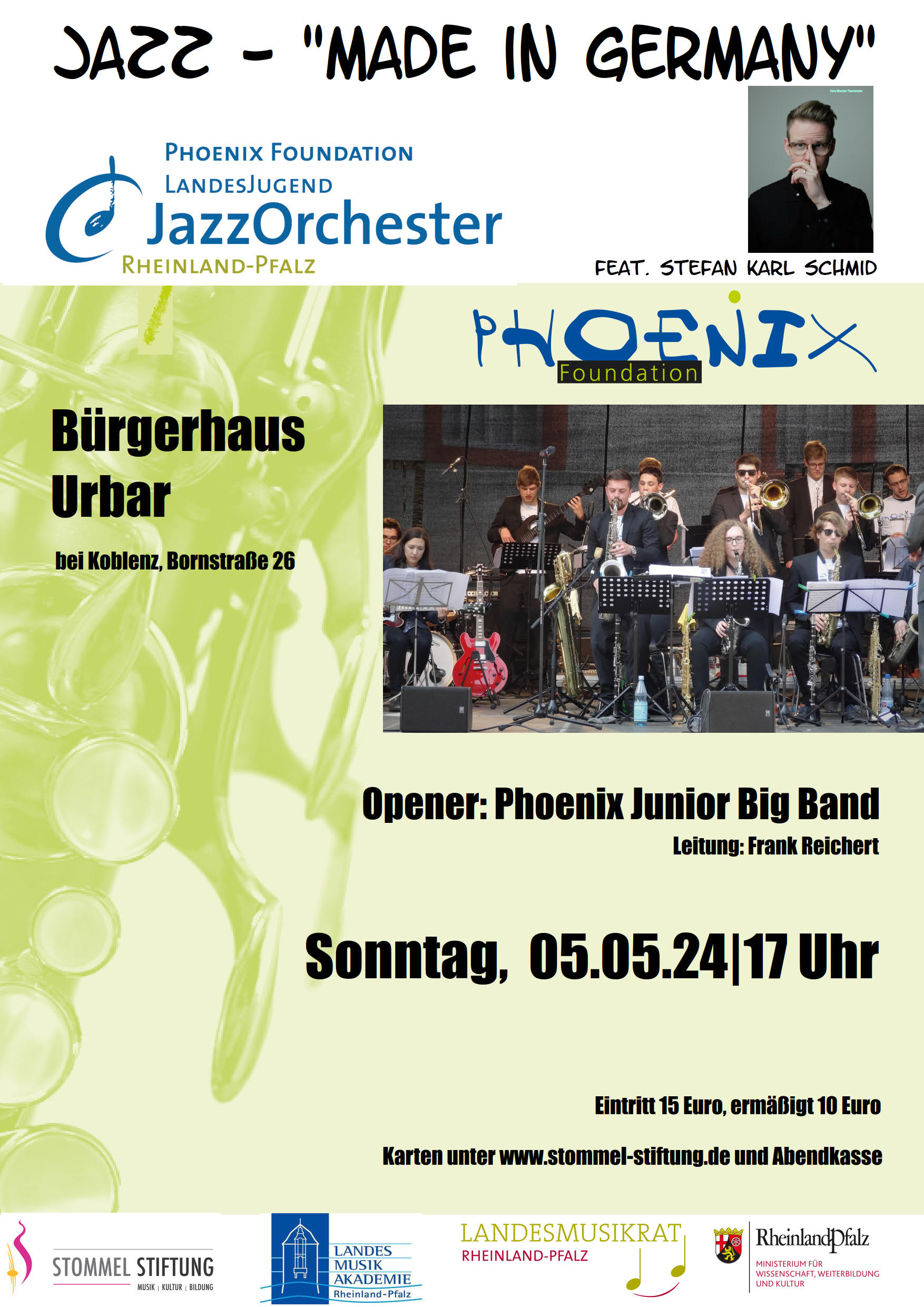 You are currently viewing 02. – 05. Mai 2024 Frühjahrs-Arbeitsphase: Jazz – „Made in Germany“ featuring Stefan Karl Schmid